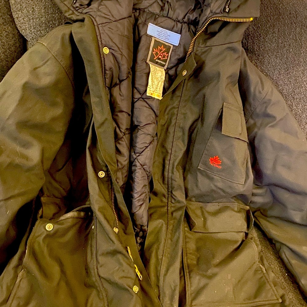 ActionWest Parka Mens Long Jacket size XL Black